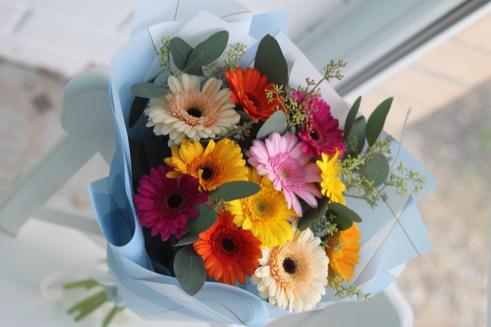 Букет цветов из: Герберы в Кавказской