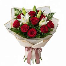 Букет цветов из:  Лилии и Розы в Кавказской