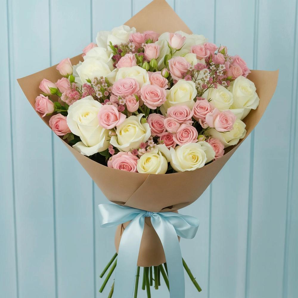 Букет цветов из: Розы в Кавказской