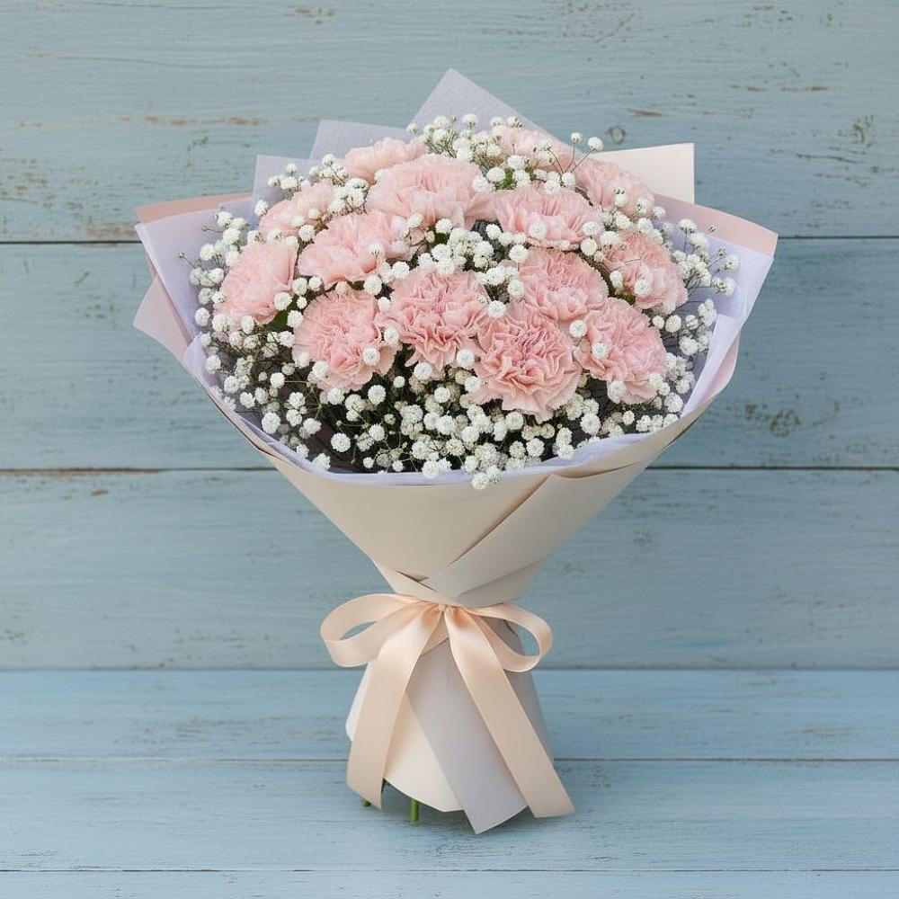 Букет цветов из: Гвоздики в Кавказской