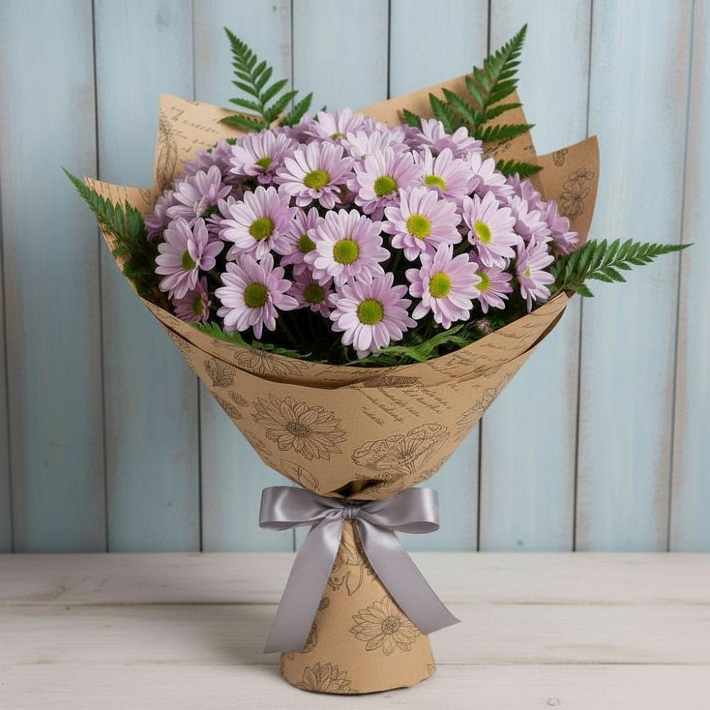 Букет цветов из: Хризантемы в Кавказской
