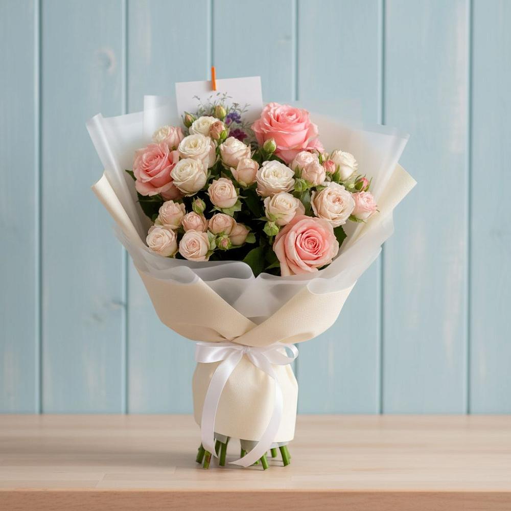 Букет цветов из: Розы в Кавказской