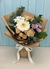 Букет цветов из:  Герберы и Хризантемы в Кавказской