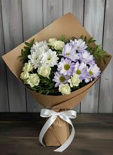 Букет цветов из:  Хризантемы и Розы в Кавказской