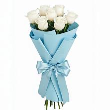 Букет 7 белых роз Проуд в Кавказской