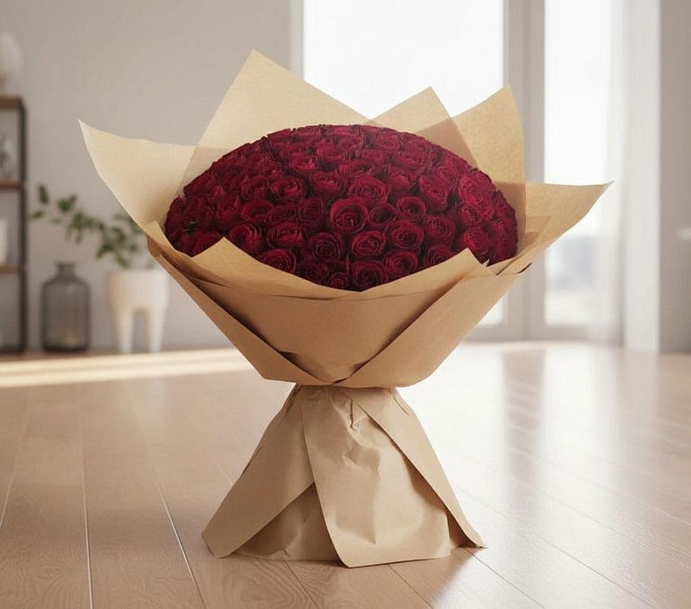 Букет 101 Красная роза в Кавказской