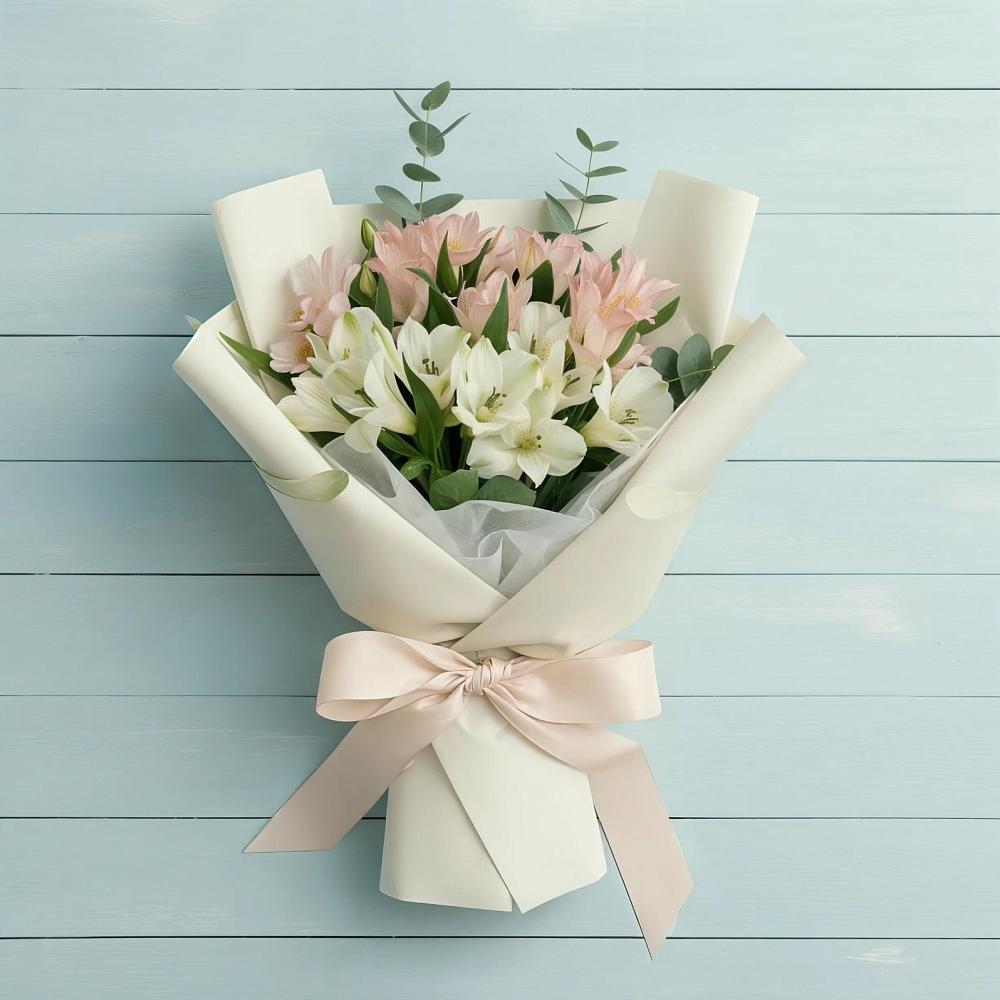 Букет цветов из: Альстромерии в Кавказской