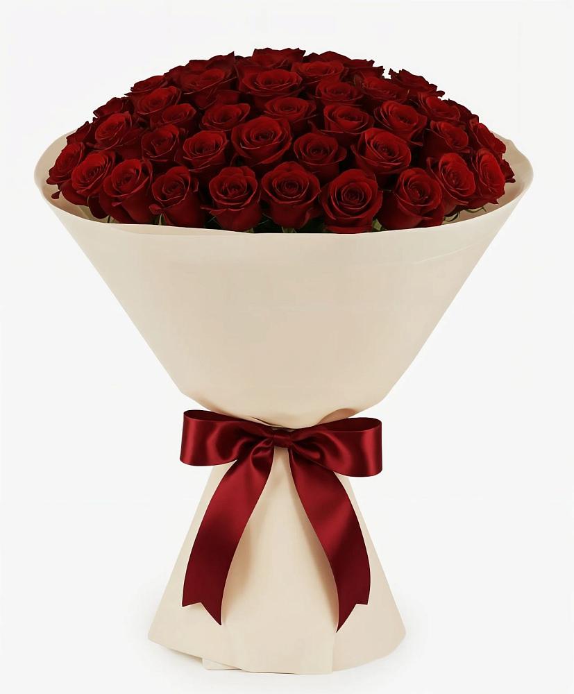 Букет 101 Бордовая роза Блэк Бакарра в Кавказской