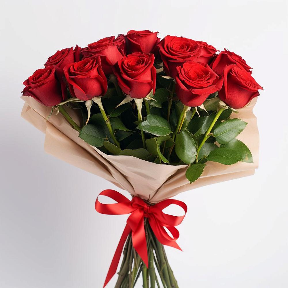 Букет 11 Красных роз Эдлесс Лав в Кавказской