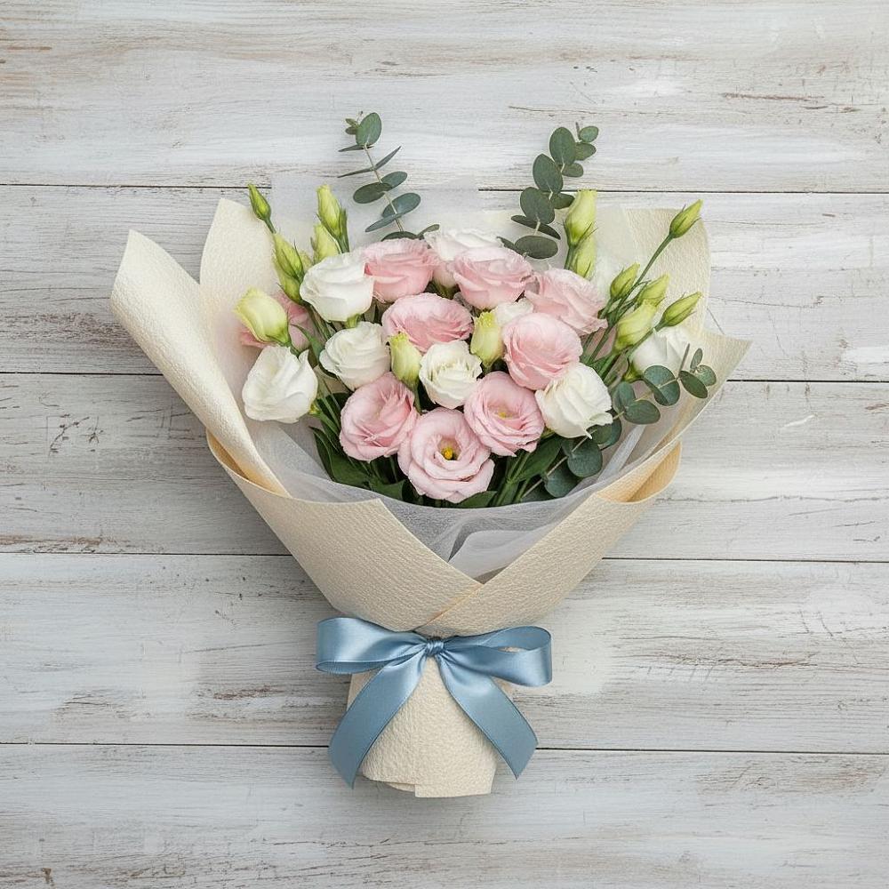 Букет цветов из: Лизиантусы в Кавказской